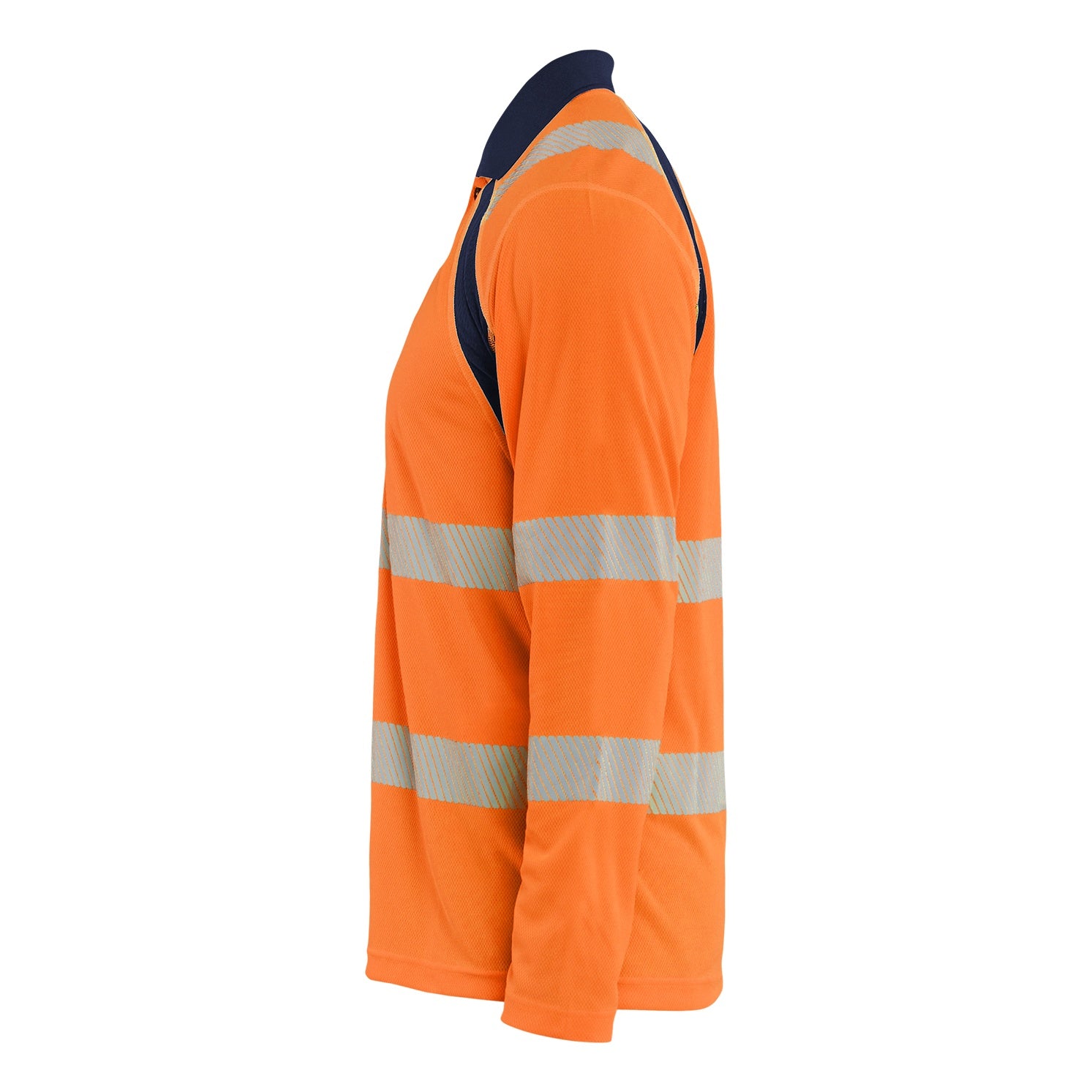 Blaklader BLAKLADER 35981013 UV Protected Long Sleeved Polo Shirt Hi Vis Hi Vis Reflective Long Sleeve Work Polo MEN - 100% Polyester - 359810135389_CL