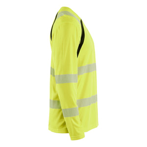 Blaklader BLAKLADER 35991013 Hi Vis UV Protected Long Sleeved T Shirt Hi Vis Reflective Long Sleeve Work T-Shirt MEN - 100% Polyester - 359910133399_CR