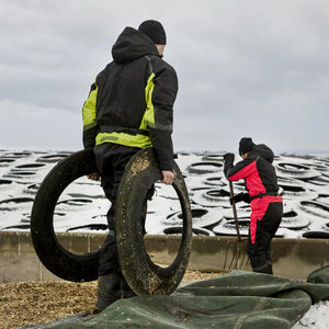 ELKA Rainwear - Working Xtreme Winter Thermal Coverall with recycled padding - Black/Fluorescent Yellow