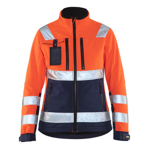 Blaklader BLAKLADER 49022517 Women's Hi Vis Softshell Jacket Softshell Work Jacket WOMEN - Waterproof - 490225175389