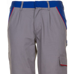 Planam Highline Trousers royal blue/navy/zinc - The inside tack button prevents scratching of sensitive surfaces