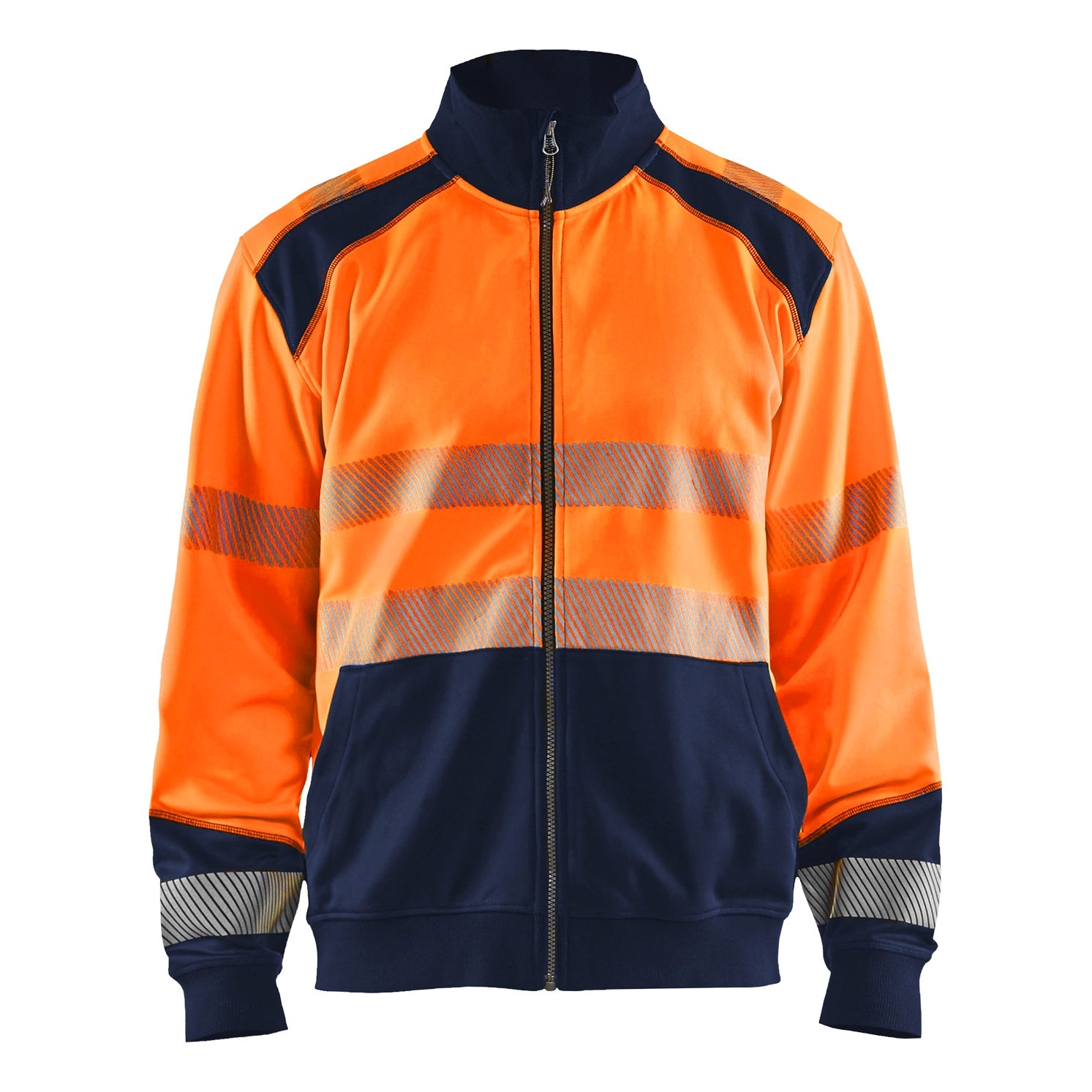Blaklader BLAKLADER 35582528 Hi Vis Reflective Full Zip Work Sweatshirt MEN - Brushed Inside - 355825285389