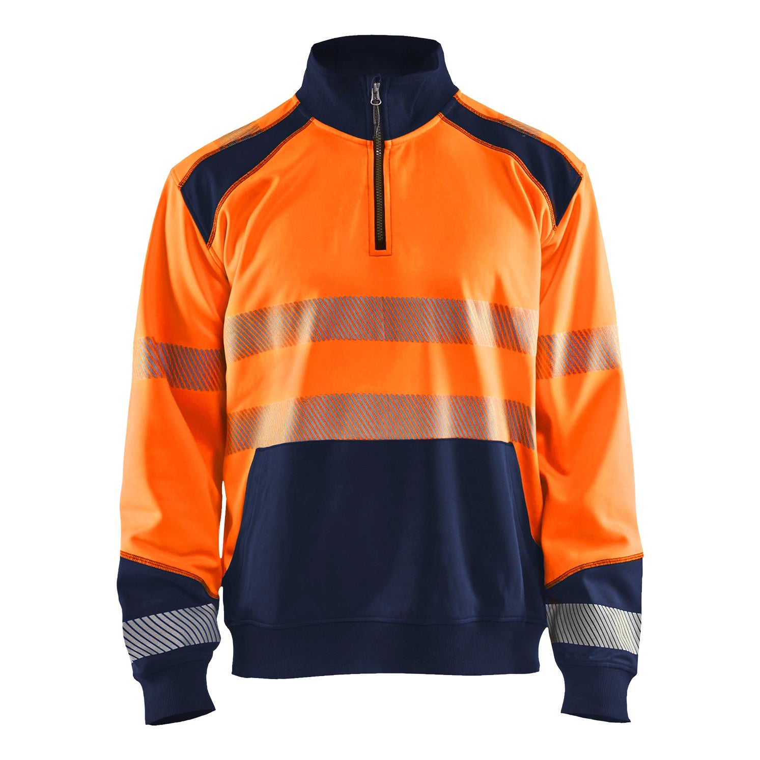 Blaklader BLAKLADER 35562528 Hi Vis Reflective Half-zip Work Sweatshirt MEN - Brushed Interior - 355625285389