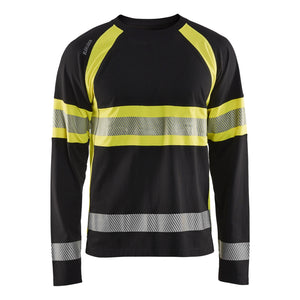 Blaklader BLAKLADER 35101030 Hi Vis Long Sleeved T Shirt Hi Vis Reflective Long Sleeve Work T-Shirt MEN - 100% Cotton - 351010309933