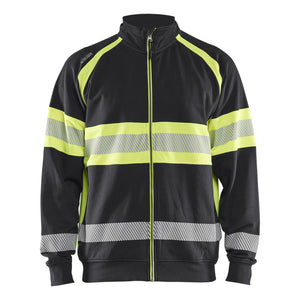 Blaklader BLAKLADER 35511158 Hi Vis Sweater Hi Vis Reflective Full-zip Work Sweatshirt MEN - 100% Cotton - 355111589933