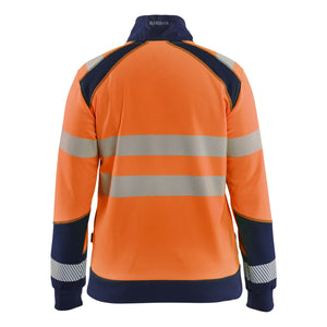 Blaklader BLAKLADER 35082528 Hi Vis Reflective Half-zip Work Sweatshirt WOMEN - Brushed Inside - 350825285389_2
