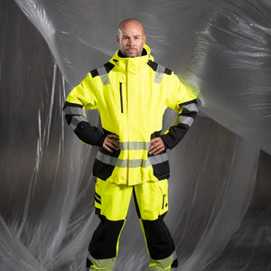 ELKA Rainwear - Visible Xtreme Recycled Jacket - Fluorescent Yellow/Black