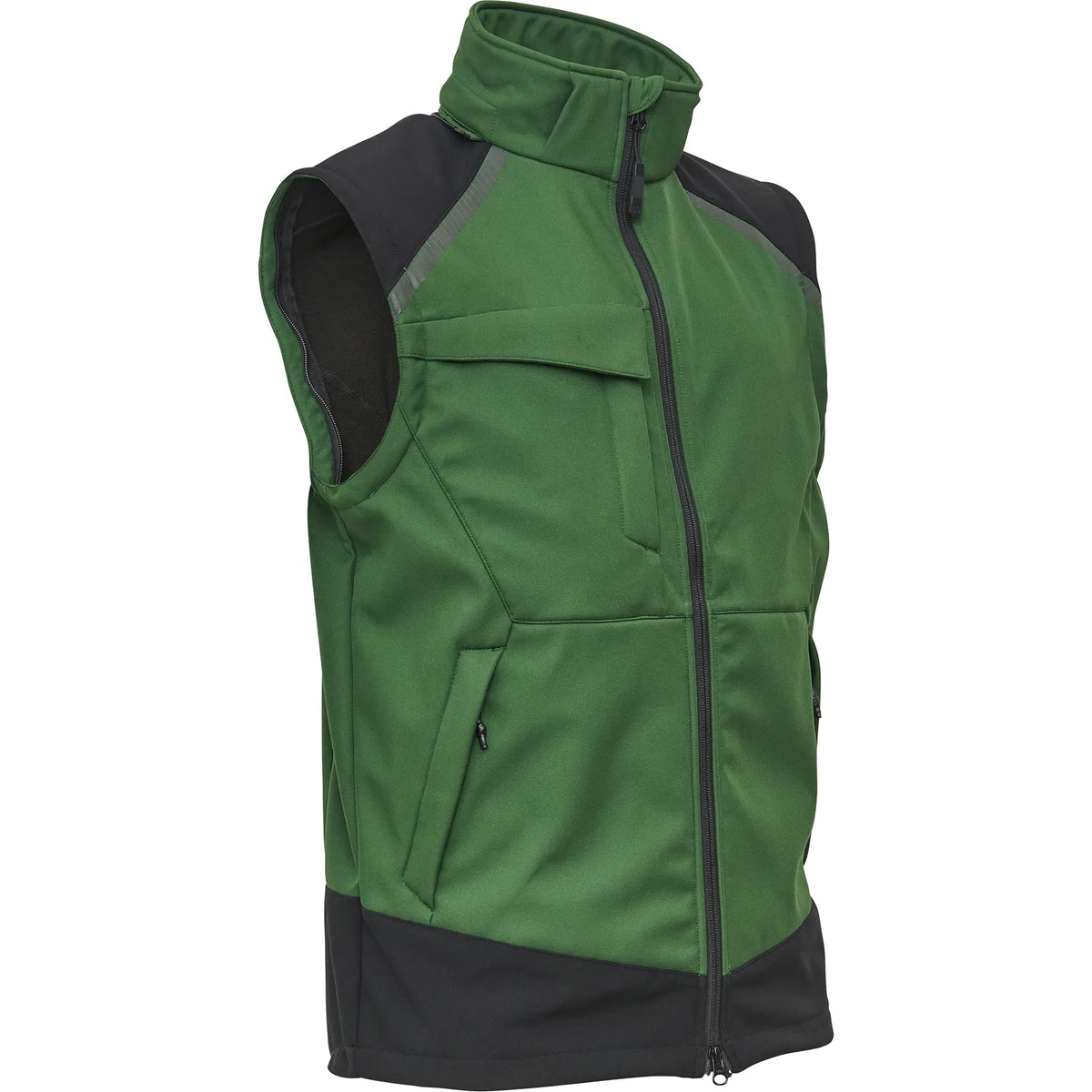 ELKA Rainwear - Working Xtreme Softshell Jacket with detachable sleeves - Green/Black